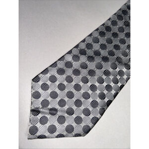 Geoffrey Beene Silk Tie With Bold Circle Design -Stain Resistant
